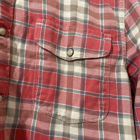 Lucky Brand Red and Cream Plaid Men's Shirt Size S - Picture 8 of 8